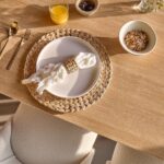 Carter Whitewash Rectangular Dining Table with 6 Freya Boucle Dining Chairs with Whitewash Legs - Image 9