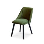 Amelia Whitewash Extendable Dining Table Set - 6 Seater - Freya Fern Green Dining Chairs - Black Legs - Image 9
