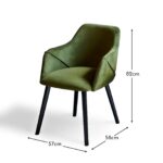 Outlet - Freya Armchair Set of 2, Fern Green with Black Oak Legs - Image 11