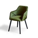 Outlet - Freya Armchair Set of 2, Fern Green with Black Oak Legs - Image 10