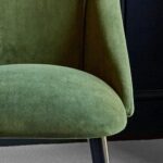 Amelia Whitewash Extendable Dining Table Set - 6 Seater - Freya Fern Green Dining Chairs - Black Legs - Image 5