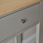 Chatsworth Linen Grey 2 Drawer Console Table - 90cm - Image 3