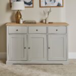 Outlet - Chatsworth 3 Door Large Sideboard - Linen Grey
