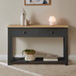 Outlet - Chatsworth Slate Grey 2 Drawer Console Table - 120cm