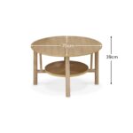 Outlet - Carter Whitewash Oak Coffee Table - Image 8