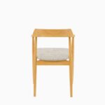 Carter Fawn Linen Dining Armchairs - Set of 2 - Pale Oak Legs - Image 9