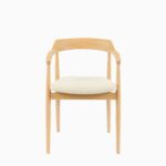 Carter Boucle Dining Armchairs - Set of 2 - Whitewash Oak Legs - Image 9
