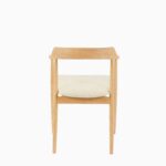 Carter Boucle Dining Armchairs - Set of 2 - Whitewash Oak Legs - Image 10