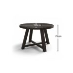 Charlotte Black Oak Round Dining Table - Image 9