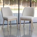 Charlotte Whitewash Extending Dining Table Set - 8 Seater - Chloe Boucle Dining Chairs & Charlotte Bench - Image 3