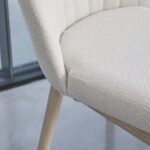 Charlotte Whitewash Extending Dining Table Set - 8 Seater - Chloe Boucle Dining Chairs & Charlotte Bench - Image 6