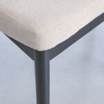 Outlet - Chloe Soft Beige Dining Chairs - Set of 2 - Black Legs - Image 4