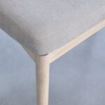 Outlet - Chloe Soft Beige Dining Chairs - Set of 2 - Whitewash Oak Legs - Image 5