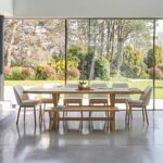 Charlotte Whitewash Extending Dining Table Set - 8 Seater - Chloe Boucle Dining Chairs & Charlotte Bench - Image 4