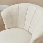 Outlet - Cleo Dining Chair Set of 2, Light Beige Boucle with Gold Legs - Image 2