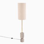 Tiree 97cm Marble Floor Lamp Base - Taupe - Image 2