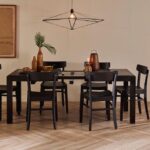 Magnus Black Wood Dining Table - Extendable - Image 4