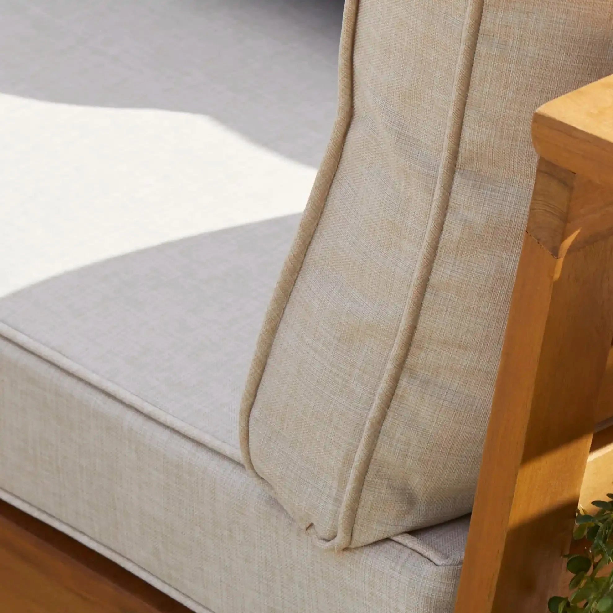 Dakota 7 Seater Wooden Corner Sofa Set - Natural Acacia - Image 3