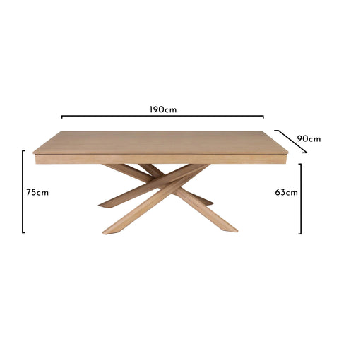 Amelia Whitewash Dining Table Set - 6 Seater - Ella Pale Oak Armchairs 1 Amelia Whitewash Dining Table