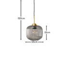 Elland 20cm Triple Glass Pendant Lights - Gold - Image 7