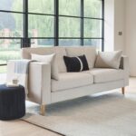 Emily 3 Seater Sofa - Sand with Pale Oak Legs