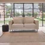 Emily 3 Seater Sofa - Sand with Whitewash Oak Legs - Image 3