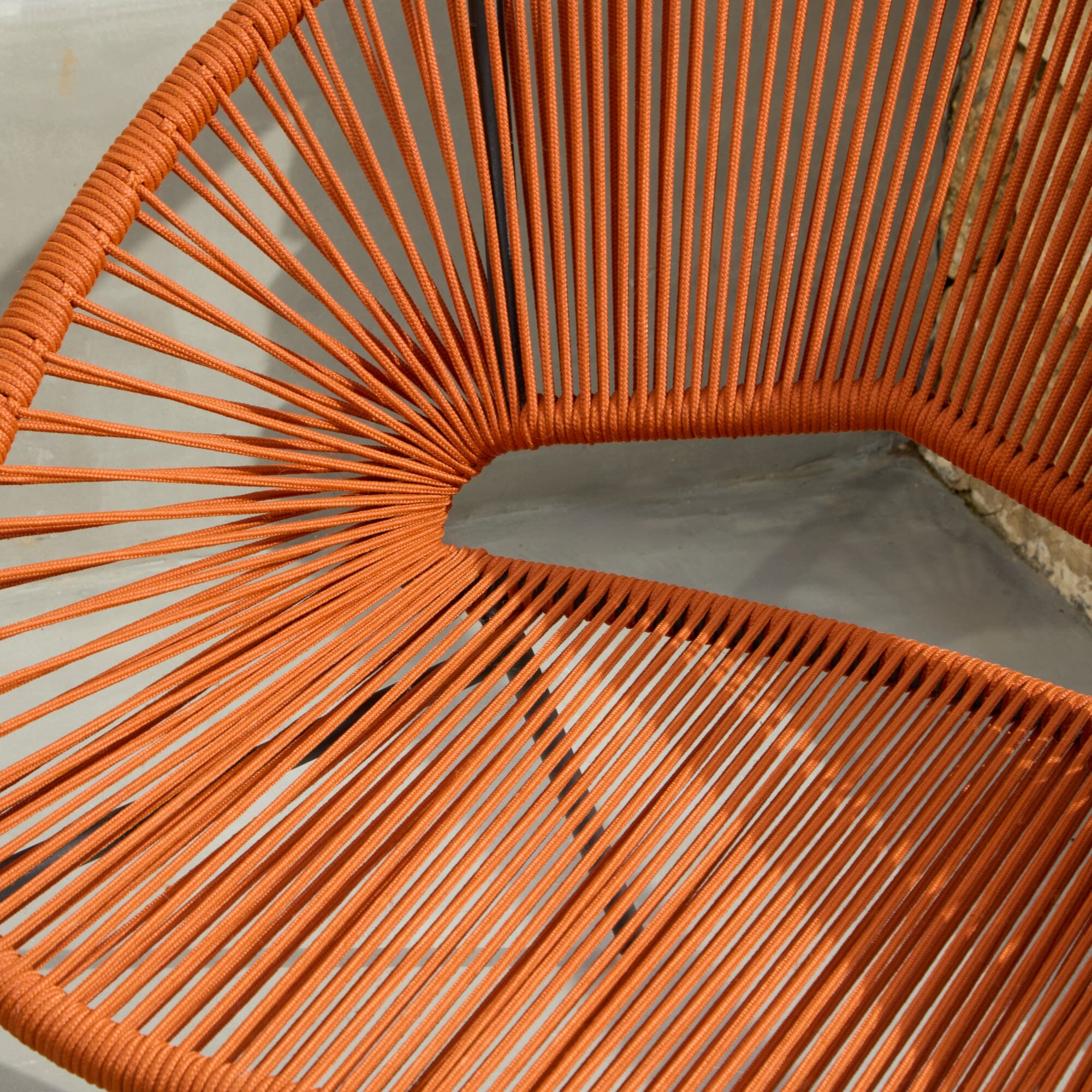 Eli Burnt Orange Rope Garden Chairs - Set of 2 - Image 2