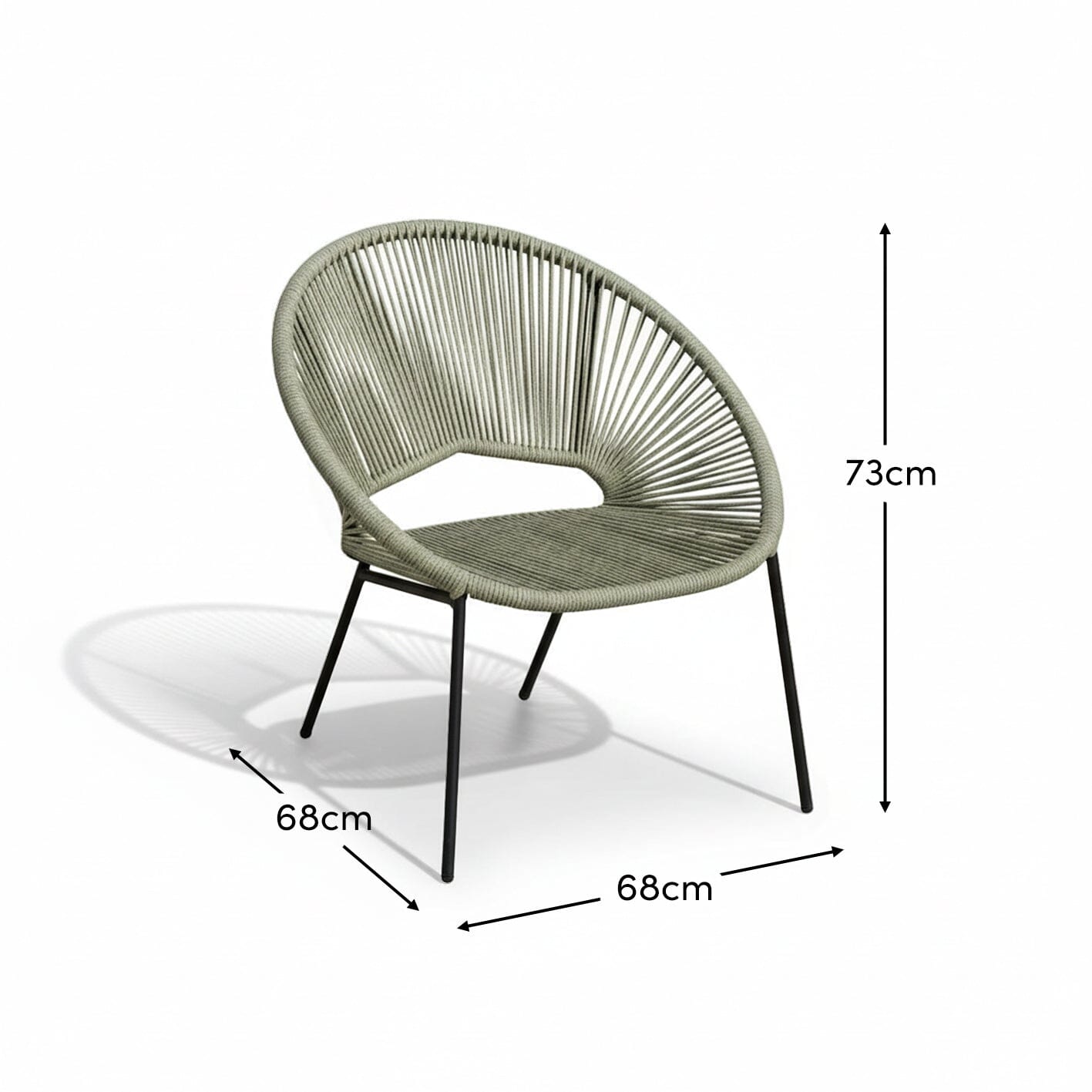 Eli Green Rope Garden Chairs - Set of 2 - Image 8