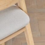 Outlet - Ella Fawn Linen Dining Armchairs - Set of 2 - Whitewash Oak Legs - Image 4