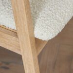 Ella Boucle Dining Armchairs - Set of 2 - Whitewash Oak Legs - Image 4