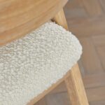 Ella Boucle Dining Armchairs - Set of 2 - Whitewash Oak Legs - Image 5