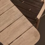 Elowen 6 Seater Wooden Garden Dining Table - Light Brushed Acacia - Image 4