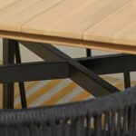 Ezra Oval Wooden Garden Table - White Acacia with Black Metal Legs - Image 7