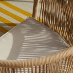 Hali 6 Seater Wooden Outdoor Dining Set with Hali Natural Chairs & Cream LED Premium Cantilever Parasol - 175cm - Image 10