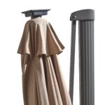 Fira Cappuccino LED Parasol - 2.5m Square Cantilever - Image 4