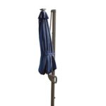 Fira Square 2.5m Dark Blue LED Cantilever Parasol with Octagonal Parasol Base - Image 3