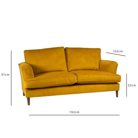 Outlet - Frankie medium sofa - 3 seater - Turmeric Yellow