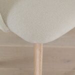 Amelia Whitewash Extendable Dining Table Set - 6 Seater - Freya Boucle Dining Chairs - Whitewash Legs - Image 9