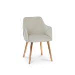 Amelia Whitewash Extendable Dining Table Set - 6 Seater - Freya Boucle Carver Chairs - Whitewash Legs - Image 11