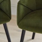 Outlet - Freya Armchair Set of 2, Fern Green with Black Oak Legs - Image 3