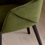 Outlet - Freya Armchair Set of 2, Fern Green with Black Oak Legs - Image 7