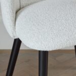 Amelia Black Oak Oval Extending Dining Table Set - 6 Seater - Freya Oat Boucle Dining Chairs- Black Oak Legs - Image 14