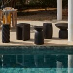 Jabari 35cm Garden Side Table - Lava Black - Image 5
