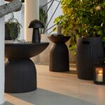 Jabari 35cm Garden Side Table - Lava Black - Image 3