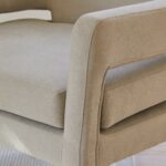 Grace Soft Beige Occasional Armchair - Whitewash Oak Legs - Image 5
