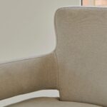 Grace Soft Beige Occasional Armchair - Whitewash Oak Legs - Image 8