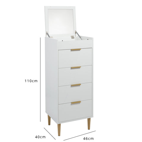 Outlet - Gloria Tallboy - Snow White 1 Gloria white tallboy