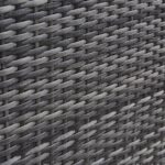 Cote 4 Seater Rattan Garden Sofa Set with Grey Lean Over Parasol - Grey Weave - Image 7