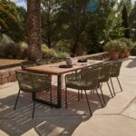 Hali Khaki Green Rope Chair with Cushion - Set of 2 - Image 2