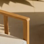 Harrelson Wooden Garden Sofa Set with Cream LED Premium Cantilever Parasol - Natural - Image 10